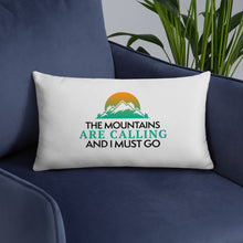 Load image into Gallery viewer, The Mountains Are Calling Basic Pillow