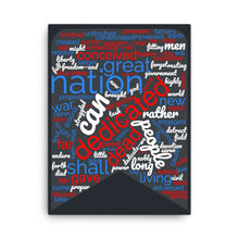 Load image into Gallery viewer, Gettysburg Address Word Cloud Canvas