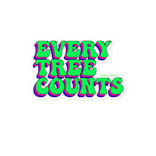 Load image into Gallery viewer, Retro Every Tree Counts Bubble-free Stickers