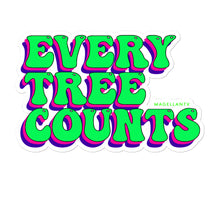 Load image into Gallery viewer, Retro Every Tree Counts Bubble-free Stickers