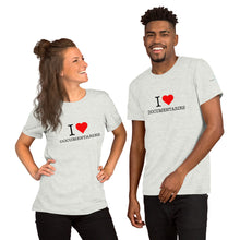 Load image into Gallery viewer, I Heart Documentaries Short-Sleeve Unisex T-Shirt Light