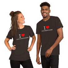 Load image into Gallery viewer, I Heart Documentaries Short-Sleeve Unisex T-Shirt Dark