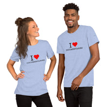 Load image into Gallery viewer, I Heart Documentaries Short-Sleeve Unisex T-Shirt Light