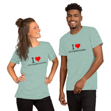 Load image into Gallery viewer, I Heart Documentaries Short-Sleeve Unisex T-Shirt Light
