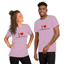 Load image into Gallery viewer, I Heart Documentaries Short-Sleeve Unisex T-Shirt Light