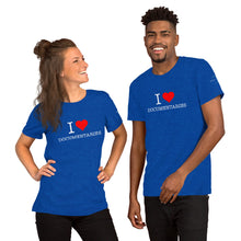Load image into Gallery viewer, I Heart Documentaries Short-Sleeve Unisex T-Shirt Dark