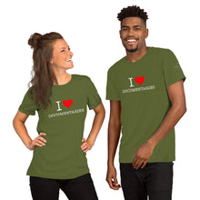 Load image into Gallery viewer, I Heart Documentaries Short-Sleeve Unisex T-Shirt Dark