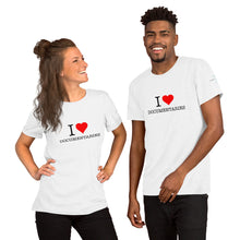 Load image into Gallery viewer, I Heart Documentaries Short-Sleeve Unisex T-Shirt Light