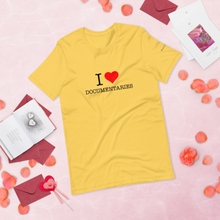 Load image into Gallery viewer, I Heart Documentaries Short-Sleeve Unisex T-Shirt Light