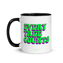 Load image into Gallery viewer, Retro Every Tree Counts Mug with Color Inside