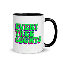 Load image into Gallery viewer, Retro Every Tree Counts Mug with Color Inside