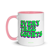 Load image into Gallery viewer, Retro Every Tree Counts Mug with Color Inside