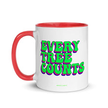 Load image into Gallery viewer, Retro Every Tree Counts Mug with Color Inside
