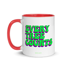 Load image into Gallery viewer, Retro Every Tree Counts Mug with Color Inside