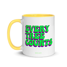 Load image into Gallery viewer, Retro Every Tree Counts Mug with Color Inside