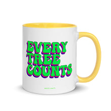 Load image into Gallery viewer, Retro Every Tree Counts Mug with Color Inside