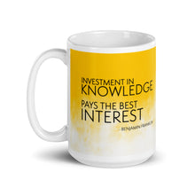 Load image into Gallery viewer, Investment in Knowledge Yellow glossy mug