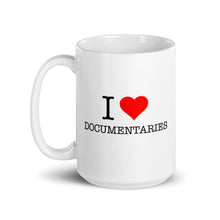 Load image into Gallery viewer, I Heart Documentaries White Glossy Mug