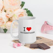 Load image into Gallery viewer, I Heart Documentaries White Glossy Mug