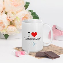 Load image into Gallery viewer, I Heart Documentaries White Glossy Mug