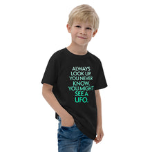 Load image into Gallery viewer, Youth Always Look Up jersey t-shirt