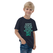 Load image into Gallery viewer, Youth Always Look Up jersey t-shirt
