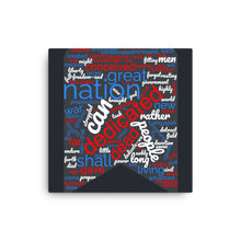Load image into Gallery viewer, Gettysburg Address Word Cloud Canvas
