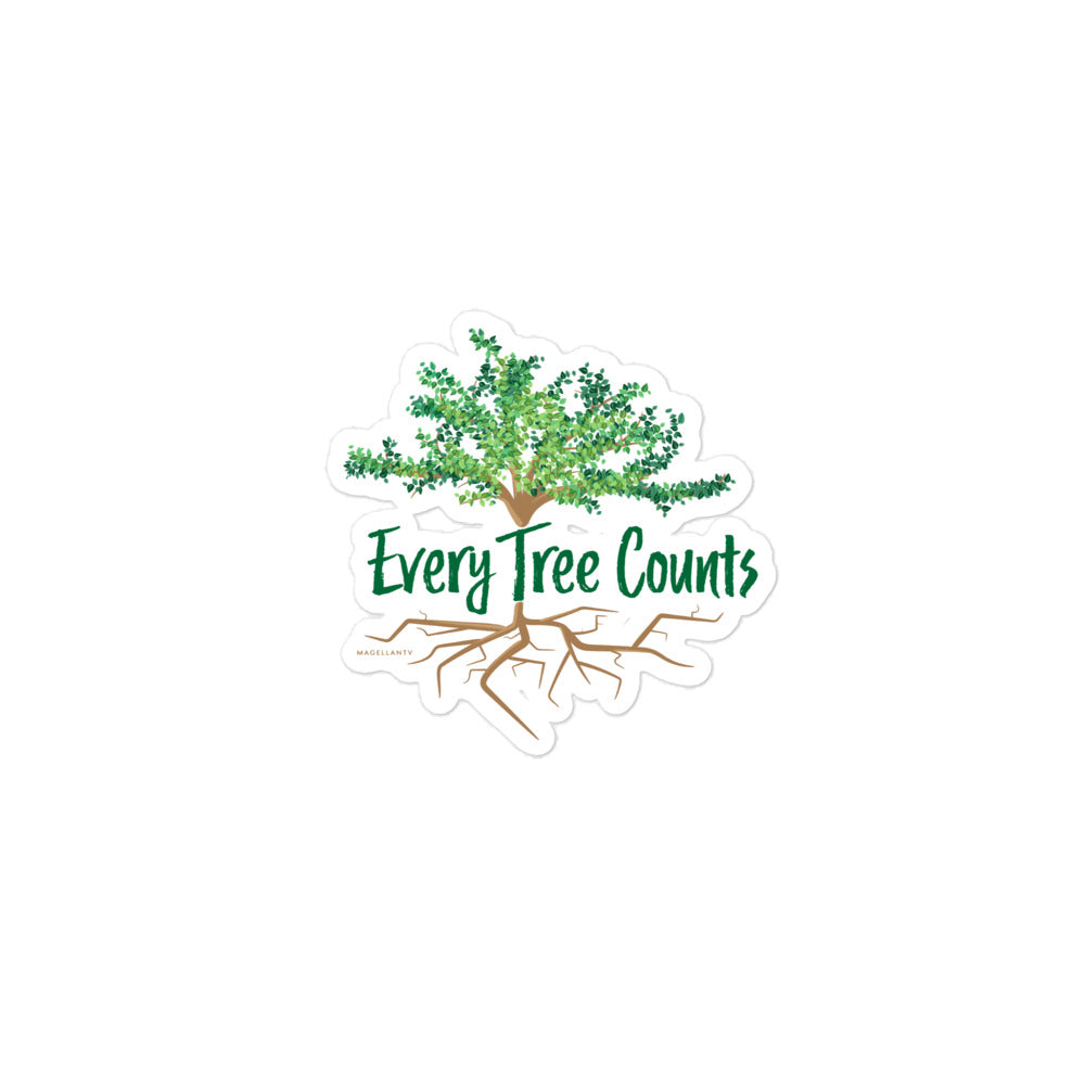Every Tree Counts Bubble-free Stickers