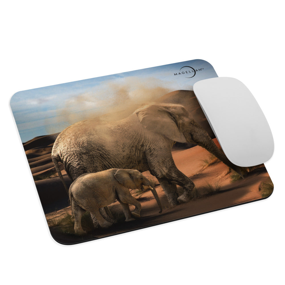 Desert Elephants Mouse pad