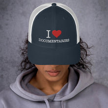 Load image into Gallery viewer, I Heart Documentaries Trucker Cap
