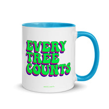 Load image into Gallery viewer, Retro Every Tree Counts Mug with Color Inside
