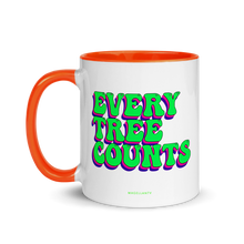 Load image into Gallery viewer, Retro Every Tree Counts Mug with Color Inside
