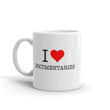 Load image into Gallery viewer, I Heart Documentaries White Glossy Mug
