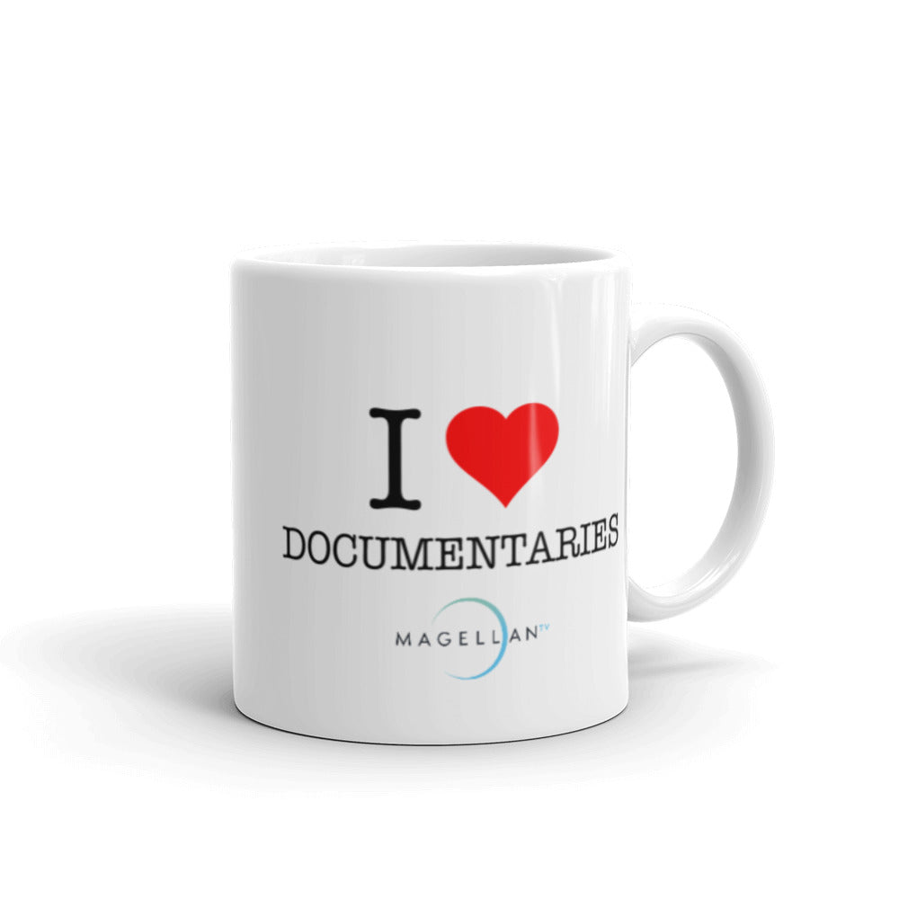I Heart Documentaries White Glossy Mug