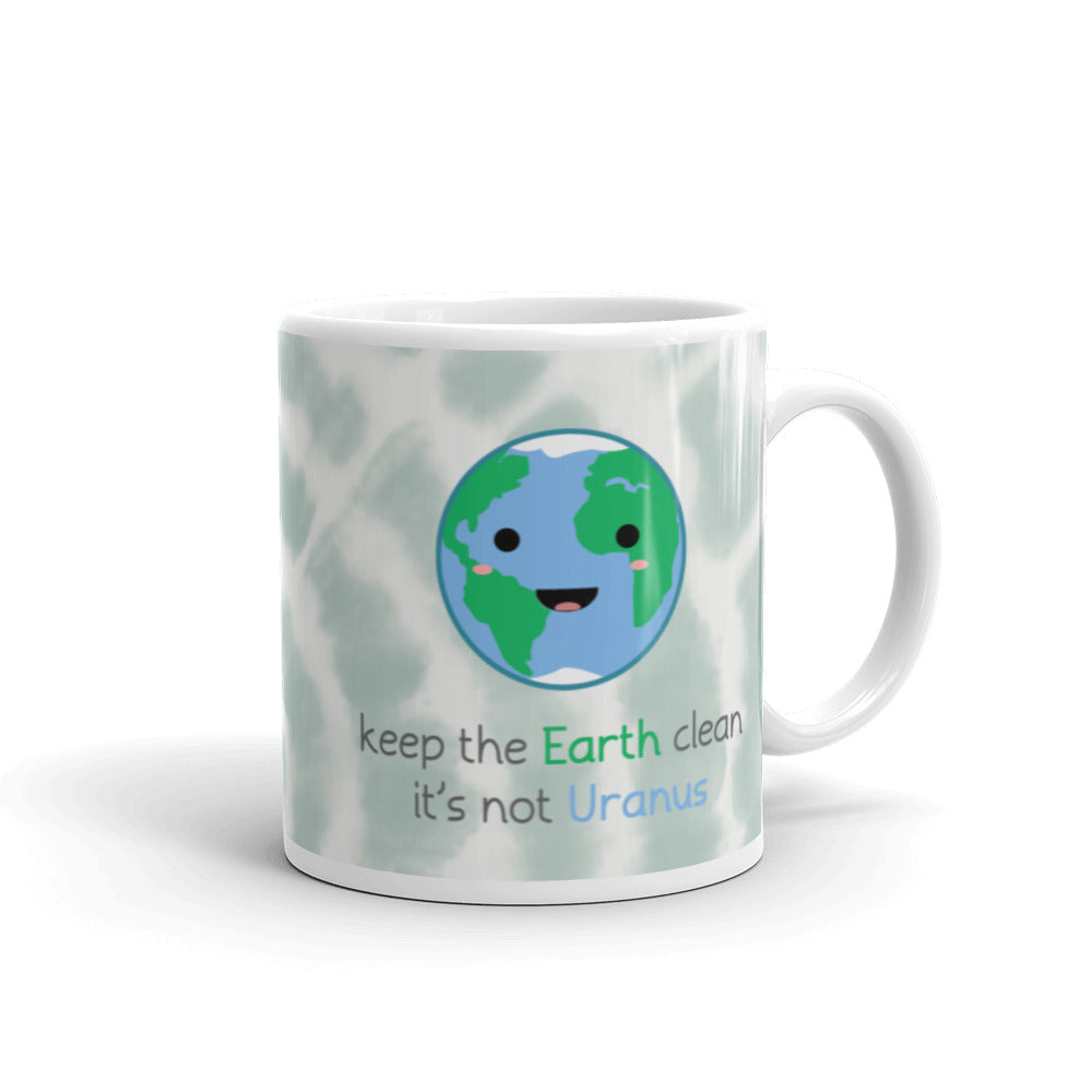 Keep the Earth Clean White Glossy Mug